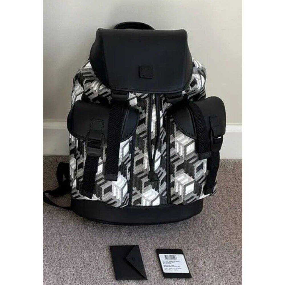 MCM Brandenburg Cubic Backpack - Black&White